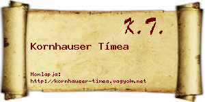 Kornhauser Tímea névjegykártya
